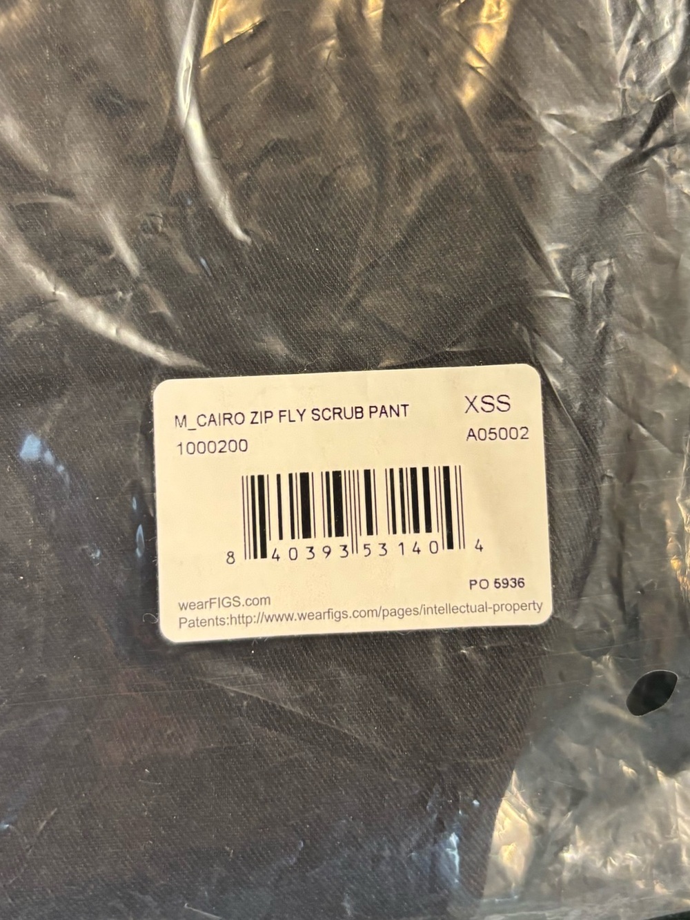 NWT FIGS Men's Black Cairo Straight Leg Zip Fly Scrub Pant - Short - Picture 4 of 13